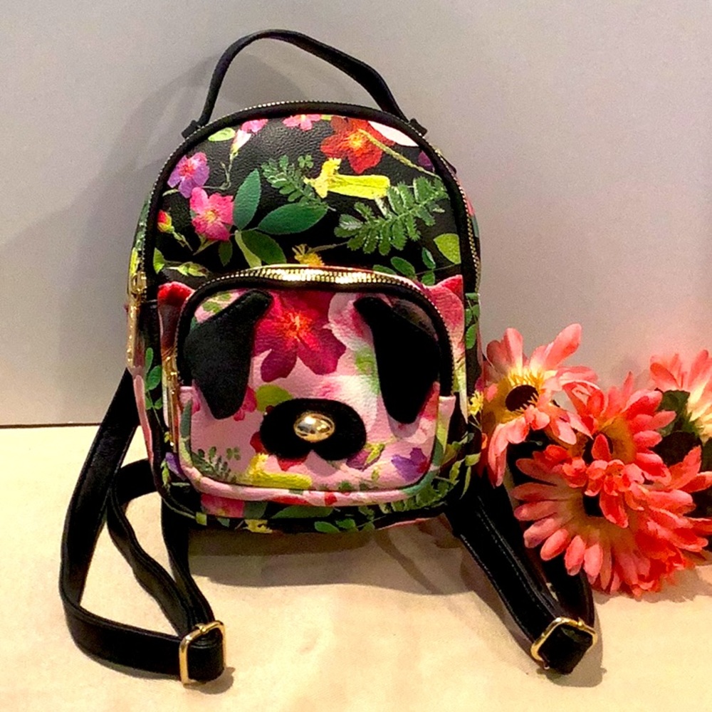 4 th of July Special!! Betsey Johnson Dog Floral Mini Backpack